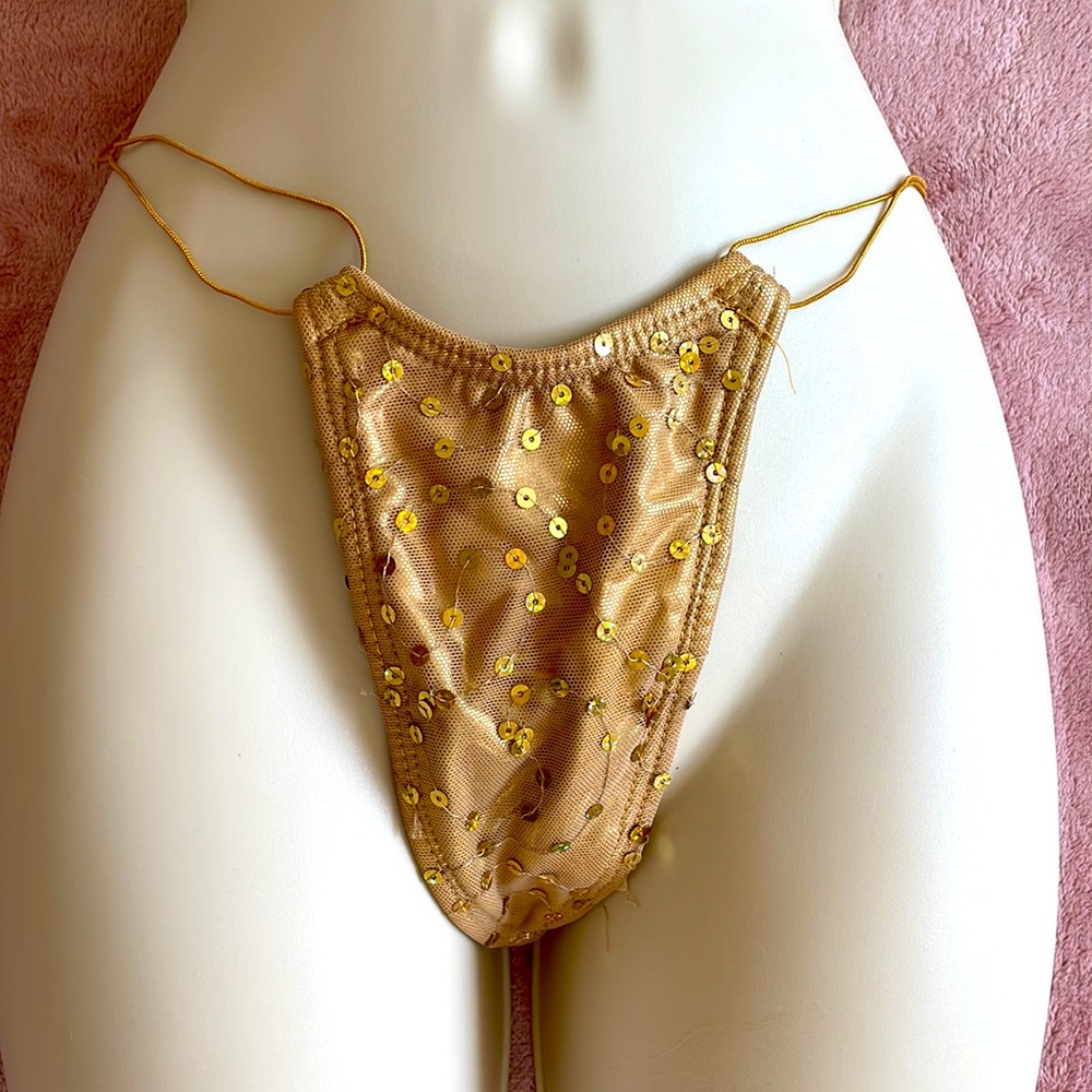 Colleen Kelly Micro Gold String Bikini. Size L - image 4